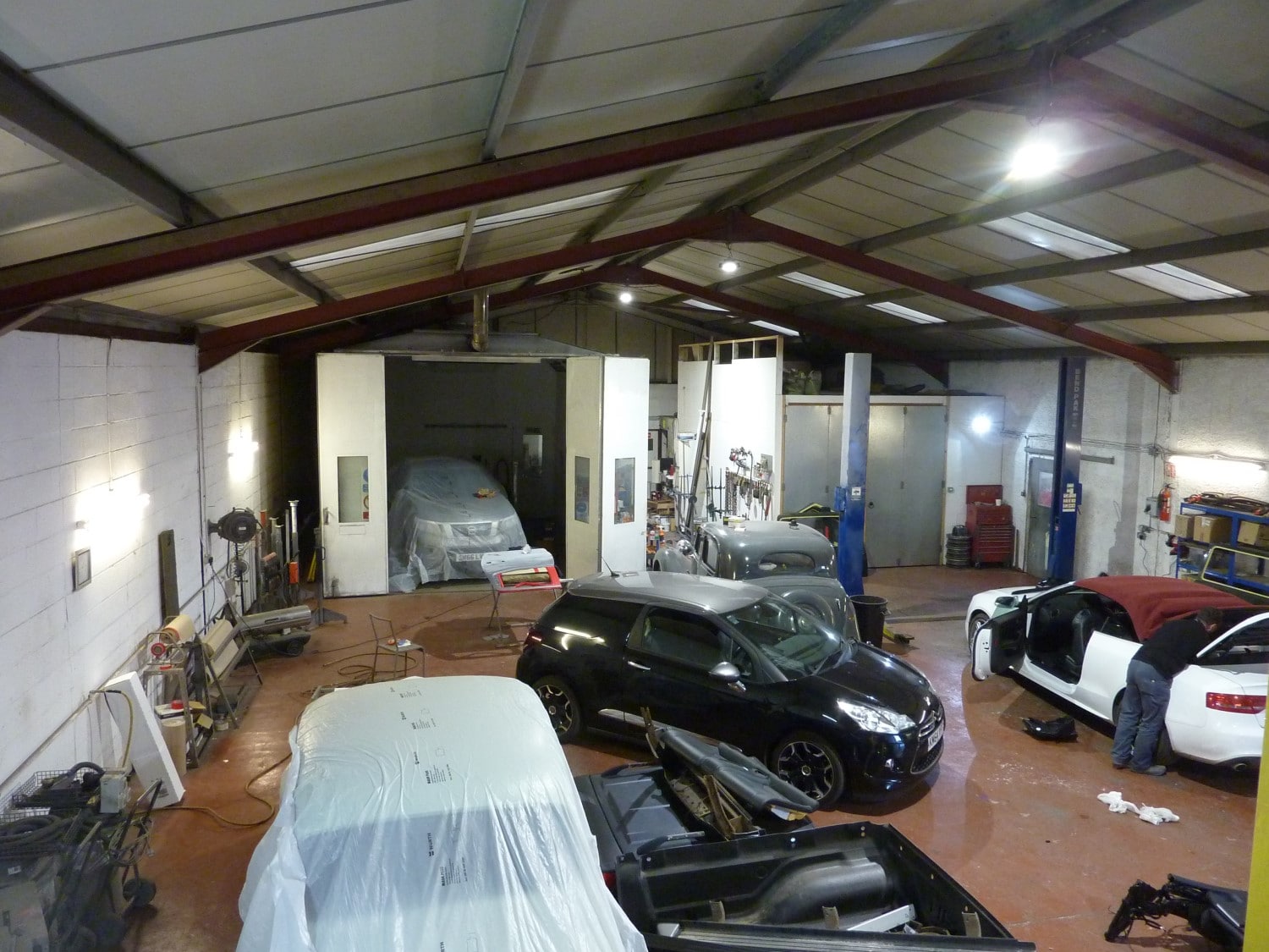 Bodyshop repair work at Mill Garage, Duns