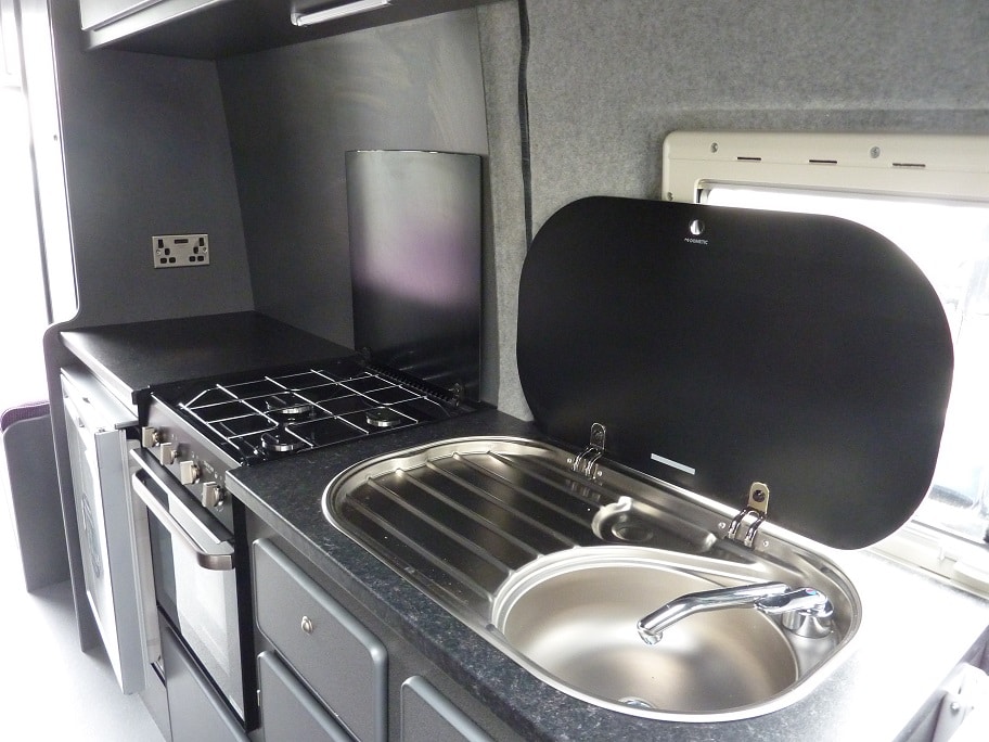 LWB campervan conversion sink unit