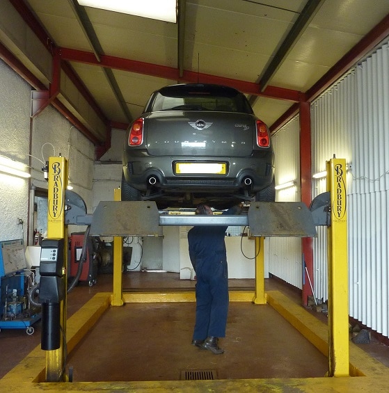 MOT bay at Mill Garage Duns